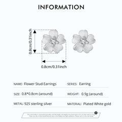 Sylvory 925 Sterling Silver Eternal Blossom Studs