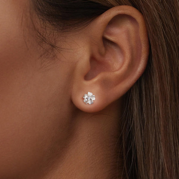 Sylvory 925 Sterling Silver Eternal Blossom Studs