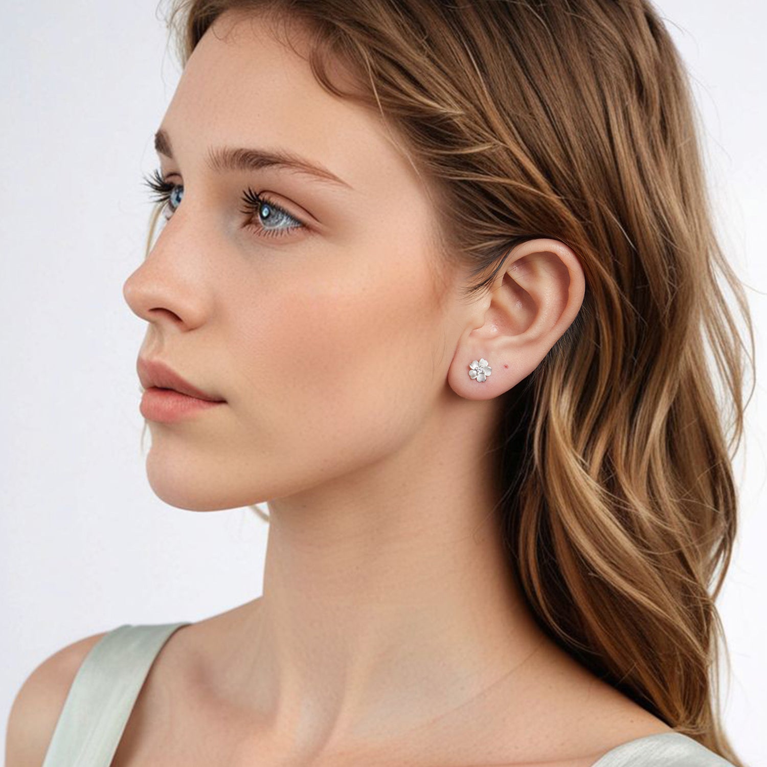 Sylvory 925 Sterling Silver Eternal Blossom Studs
