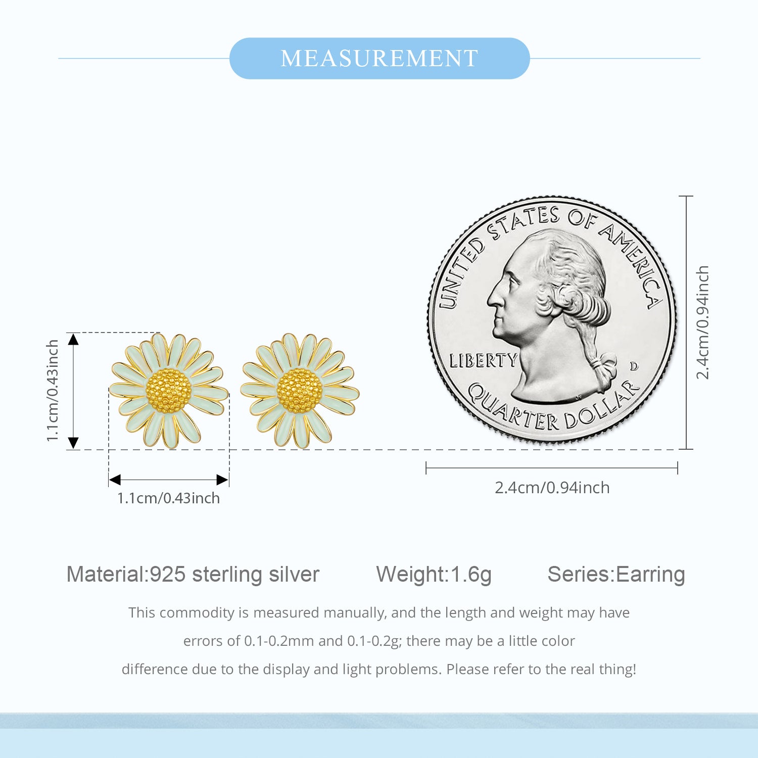 Sylvory 925 Sterling Silver Petite Daisy Studs