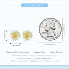 Sylvory 925 Sterling Silver Petite Daisy Studs
