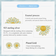 Sylvory 925 Sterling Silver Petite Daisy Studs