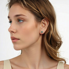 Sylvory 925 Sterling Silver Leaf Ladybug Studs