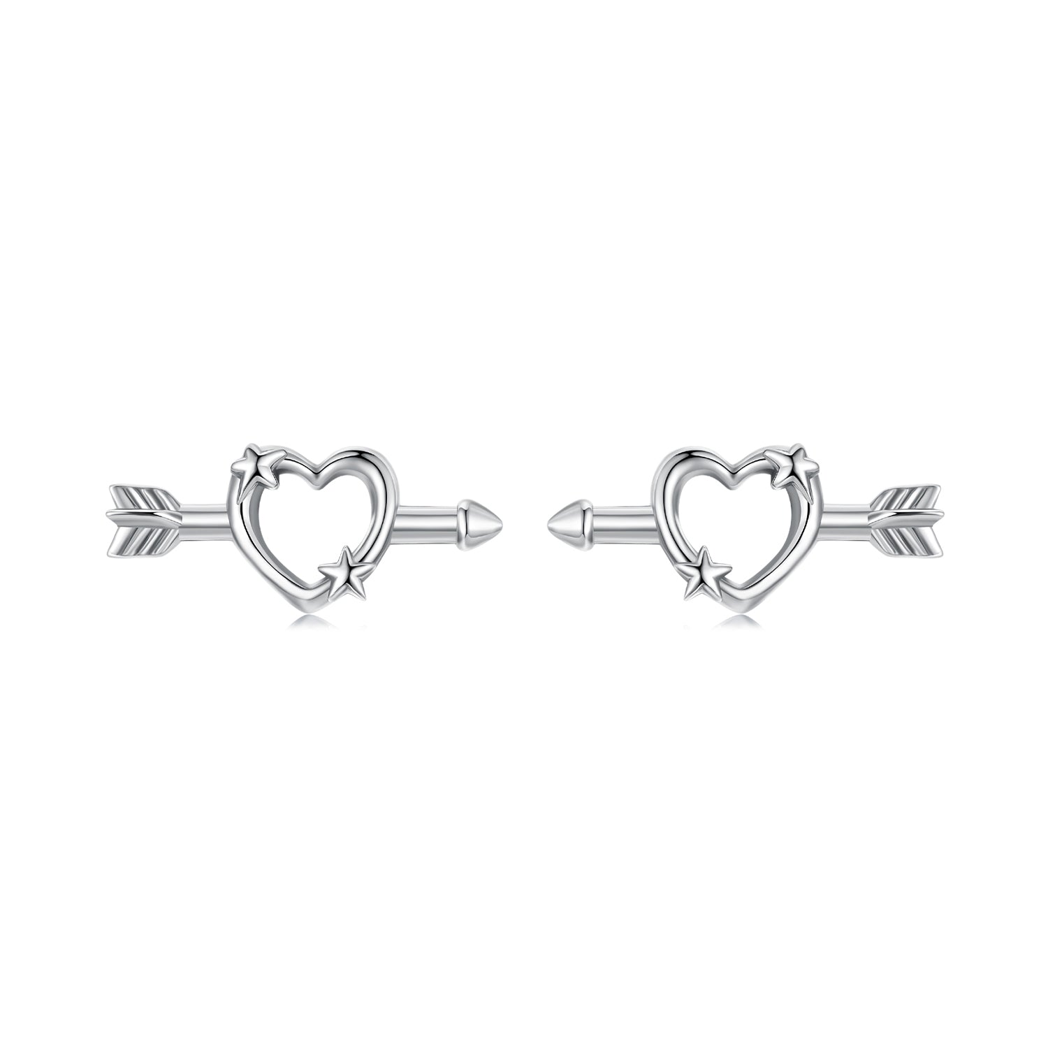 Sylvory 925 Sterling Silver Cupid's Arrow Studs