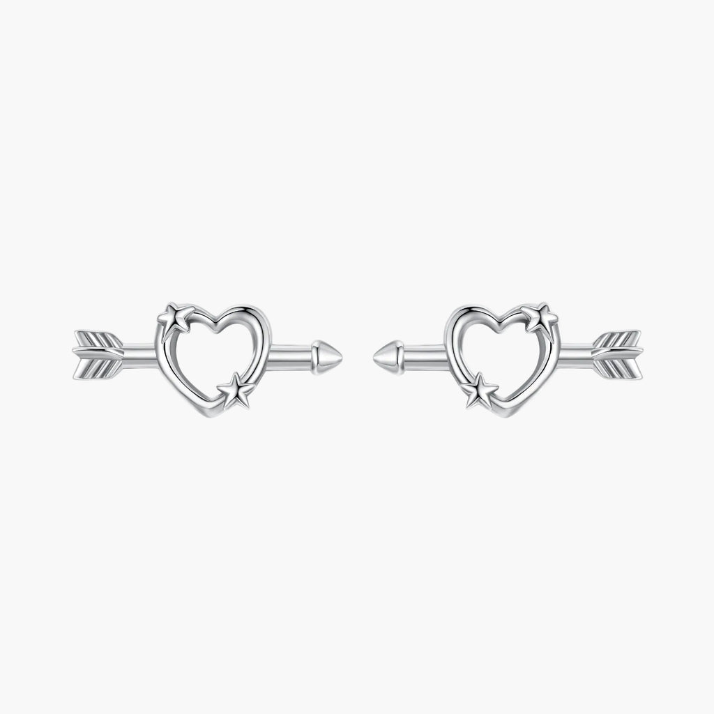 Sylvory 925 Sterling Silver Cupid's Arrow Studs