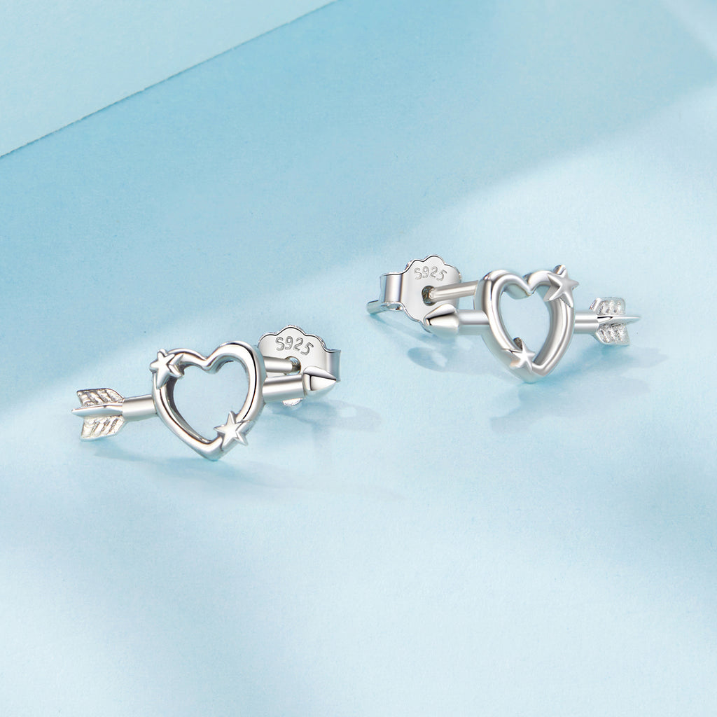 Sylvory 925 Sterling Silver Cupid's Arrow Studs
