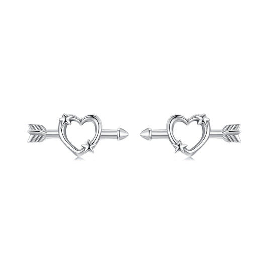Sylvory 925 Sterling Silver Cupid's Arrow Studs