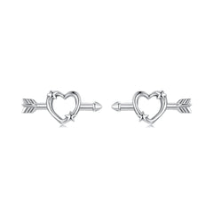 Sylvory 925 Sterling Silver Cupid's Arrow Studs