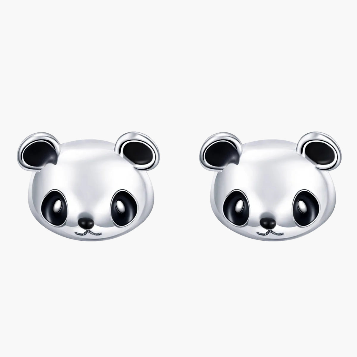 Silver Panda Pop Studs Main image