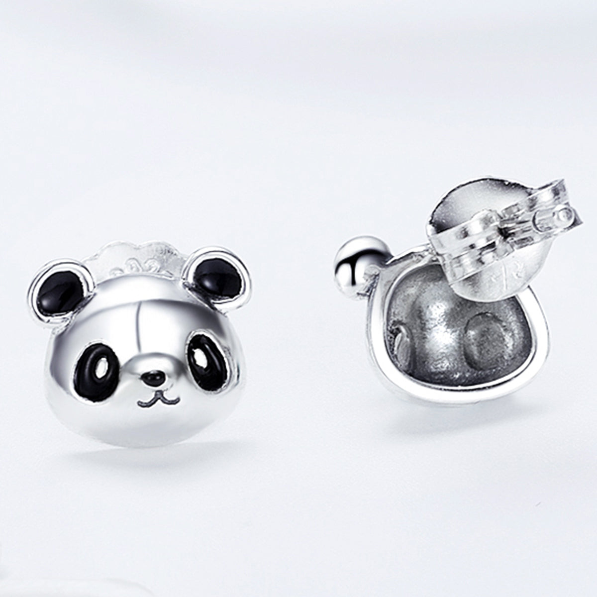 Sylvory 925 Sterling Silver Panda Pop Studs