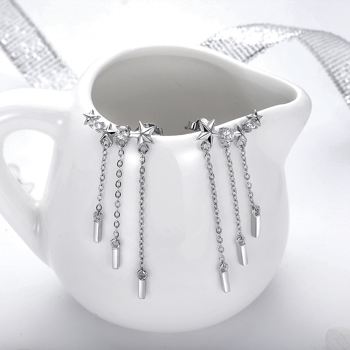 Sylvory 925 Sterling Silver Stardust Trails Earring