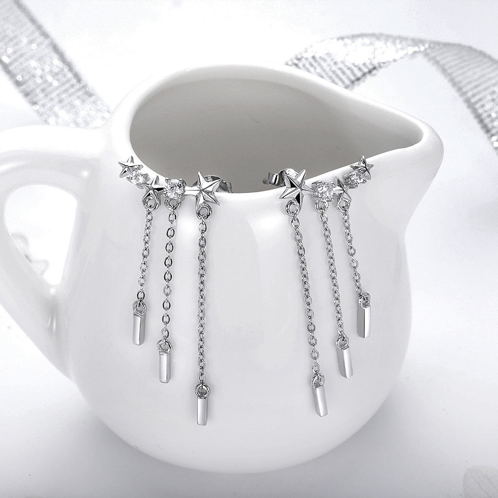 Sylvory 925 Sterling Silver Stardust Trails Earring