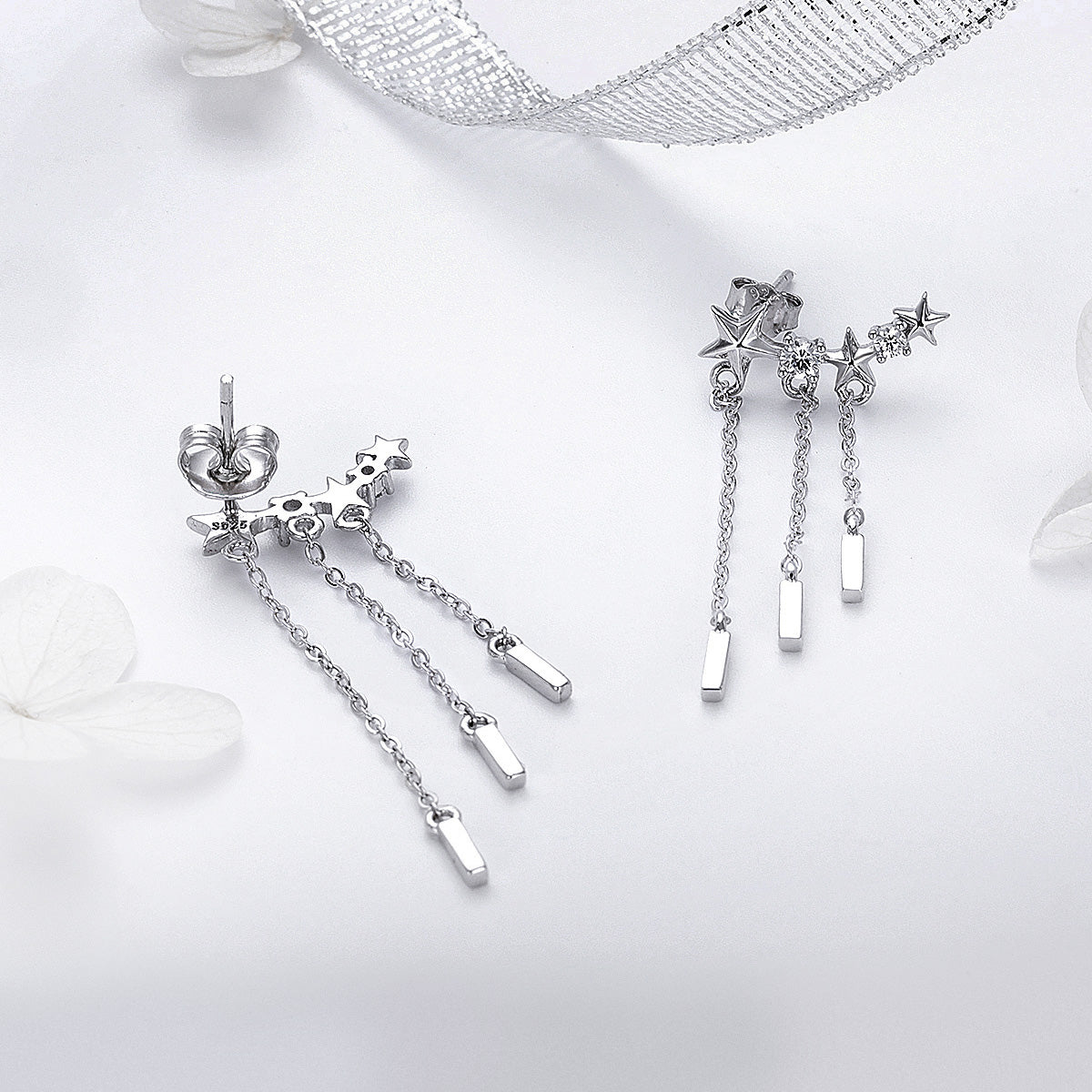 Sylvory 925 Sterling Silver Stardust Trails Earring