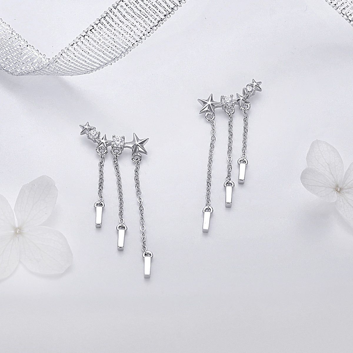Sylvory 925 Sterling Silver Stardust Trails Earring