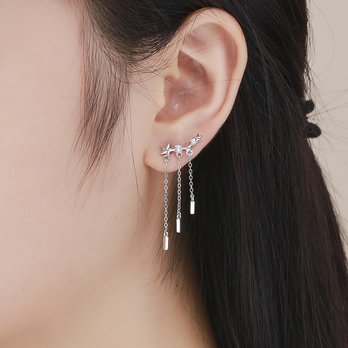 Silver Stardust Trails Earring Secondary image