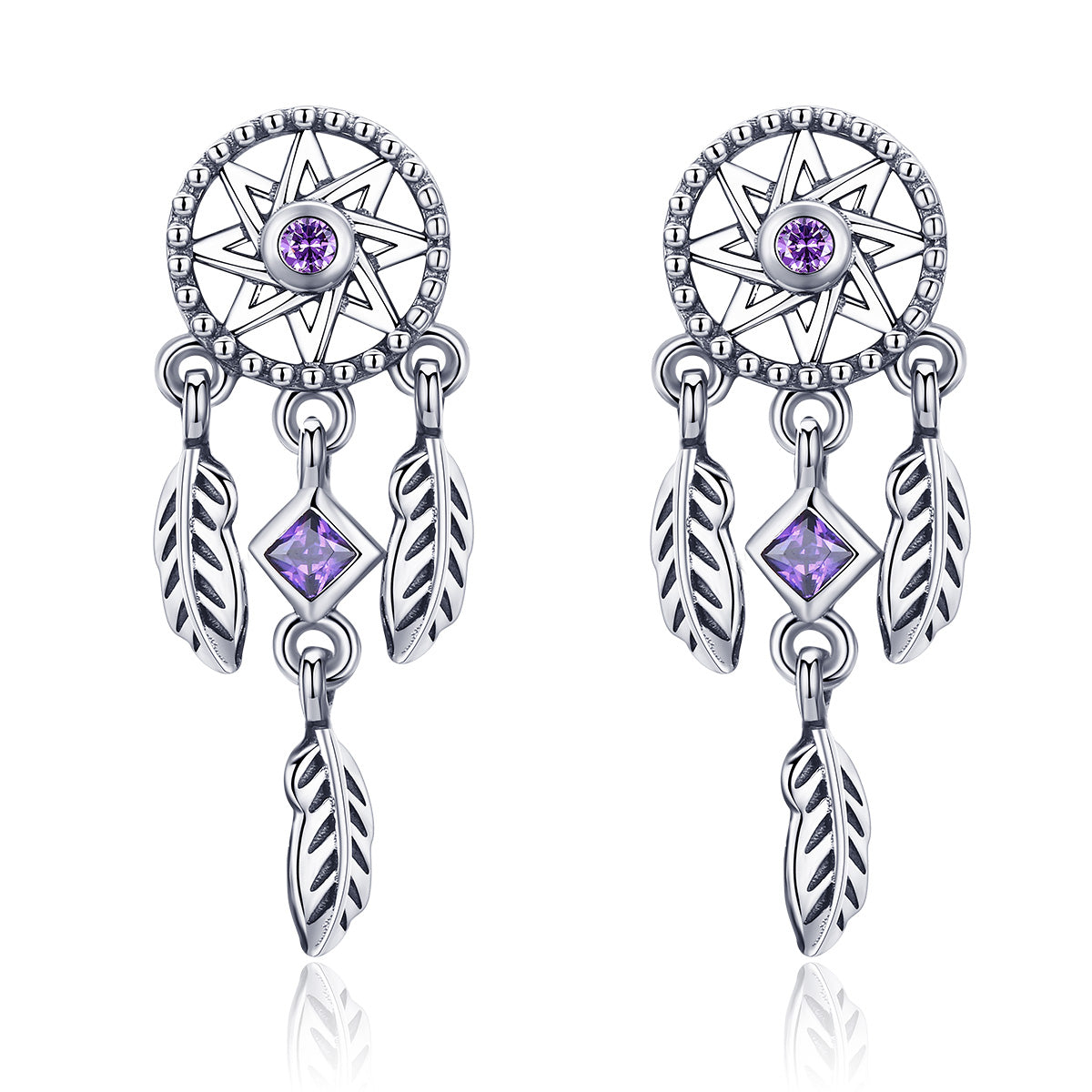 Sylvory 925 Sterling Silver Dreamcatcher Earring