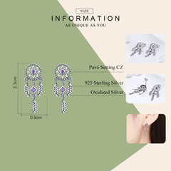 Sylvory 925 Sterling Silver Dreamcatcher Earring
