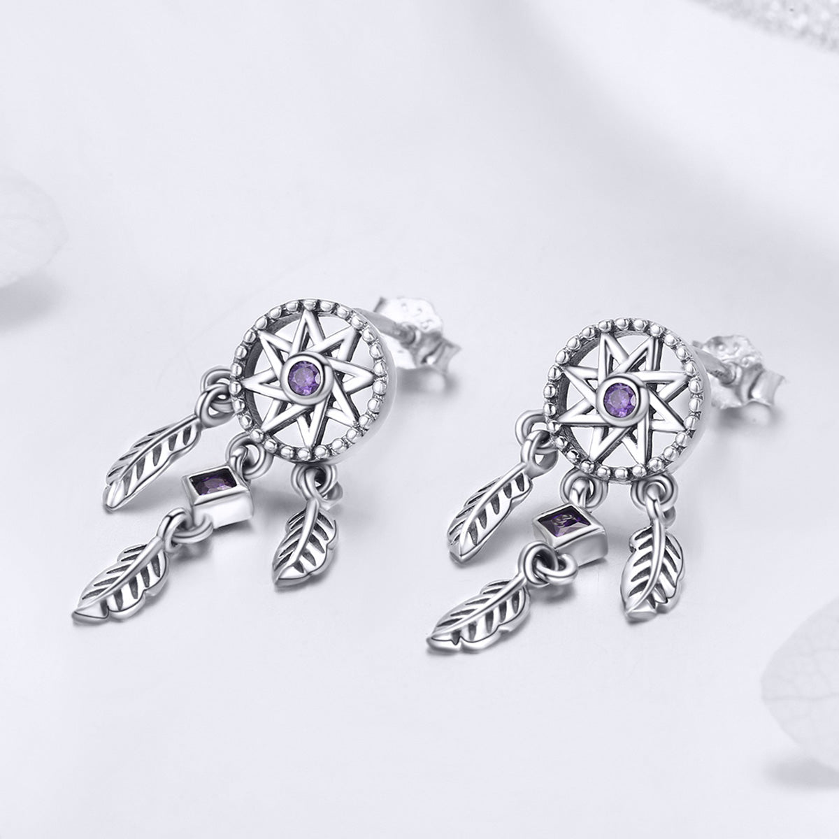 Sylvory 925 Sterling Silver Dreamcatcher Earring