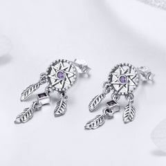 Sylvory 925 Sterling Silver Dreamcatcher Earring