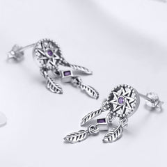 Sylvory 925 Sterling Silver Dreamcatcher Earring