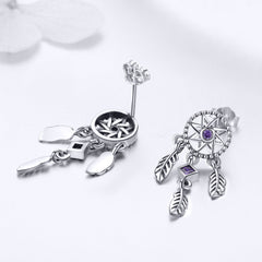 Sylvory 925 Sterling Silver Dreamcatcher Earring