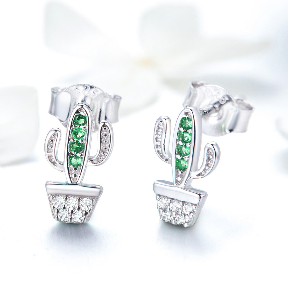 Sylvory 925 Sterling Silver Cactus Cutie Studs