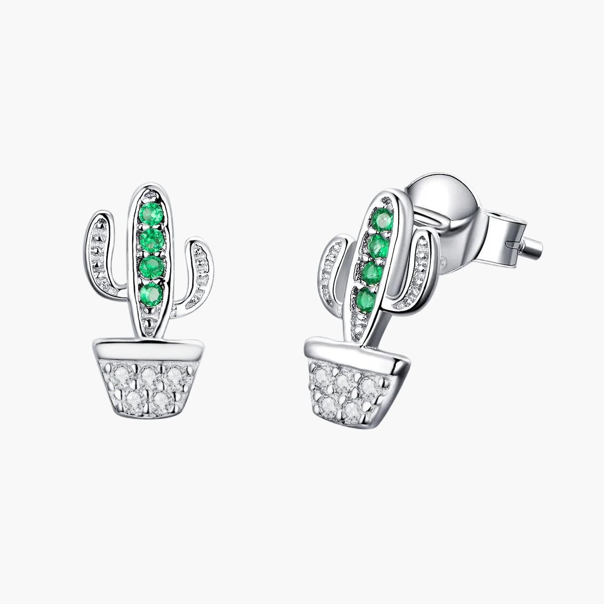 Sylvory 925 Sterling Silver Cactus Cutie Studs Main image