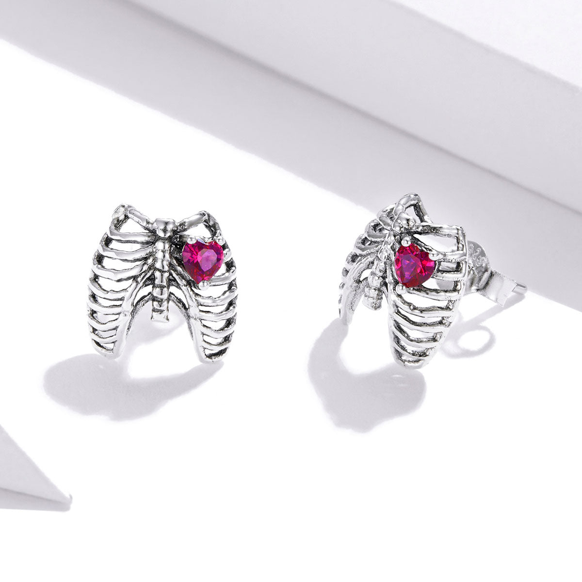 Sylvory 925 Sterling Silver Anatomy of Love Studs