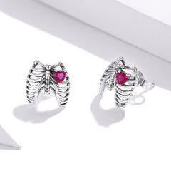 Sylvory 925 Sterling Silver Anatomy of Love Studs