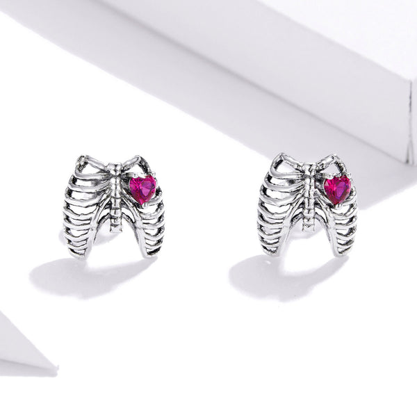 Sylvory 925 Sterling Silver Anatomy of Love Studs