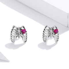 Sylvory 925 Sterling Silver Anatomy of Love Studs
