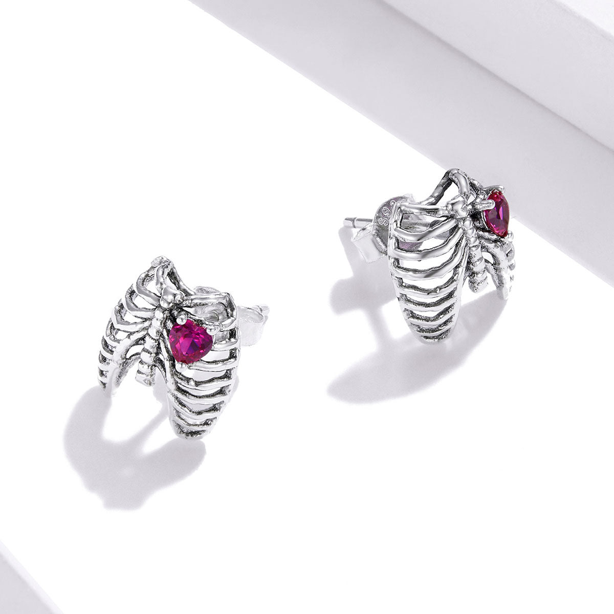 Sylvory 925 Sterling Silver Anatomy of Love Studs