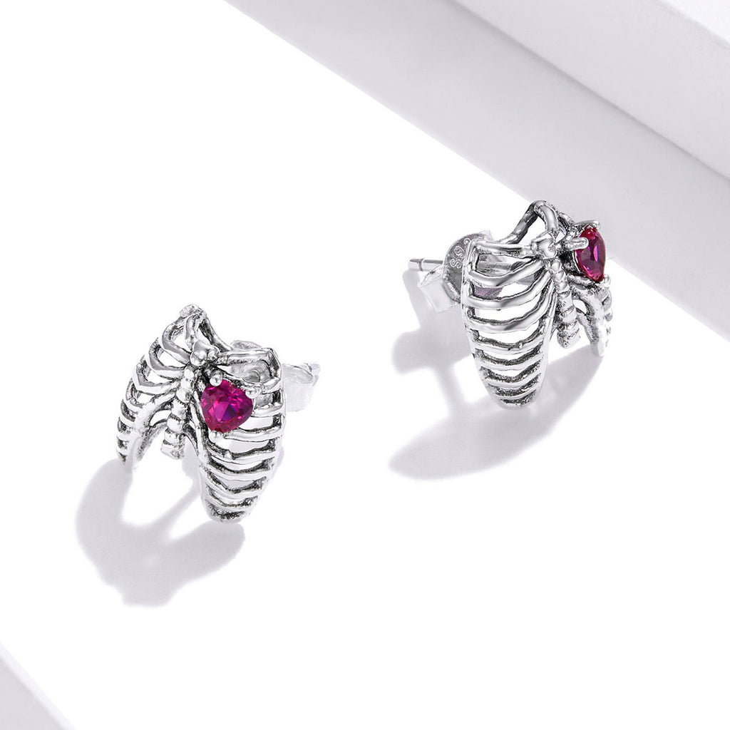Sylvory 925 Sterling Silver Anatomy of Love Studs