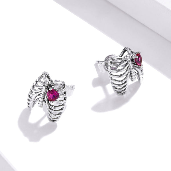 Sylvory 925 Sterling Silver Anatomy of Love Studs