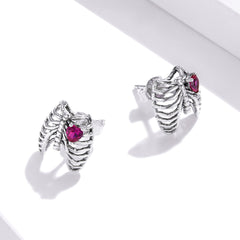 Sylvory 925 Sterling Silver Anatomy of Love Studs