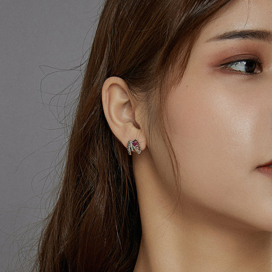 Sylvory 925 Sterling Silver Anatomy of Love Studs