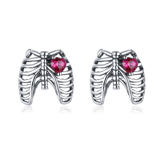Sylvory 925 Sterling Silver Anatomy of Love Studs