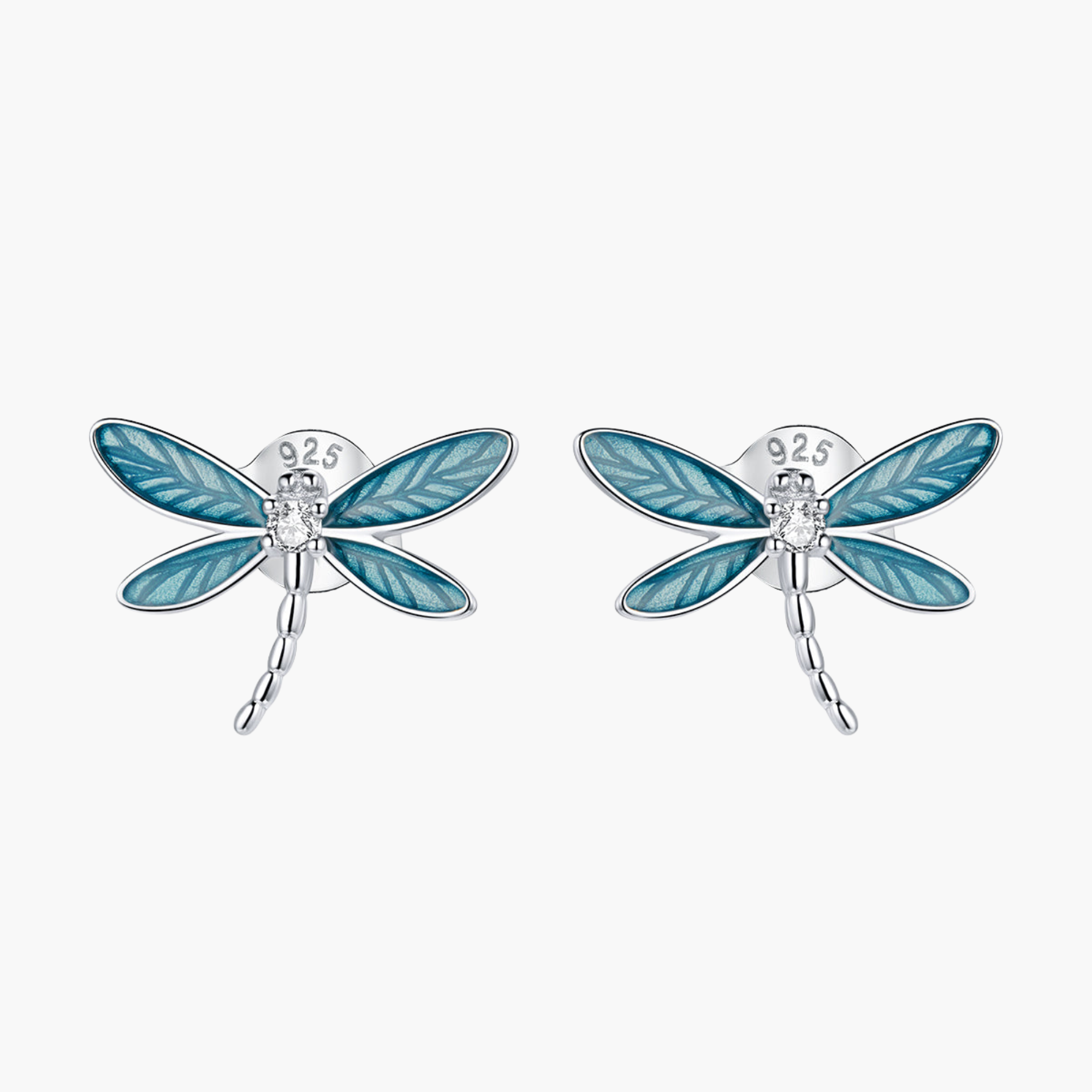 Silver Driftwood Dragonfly Studs Main image