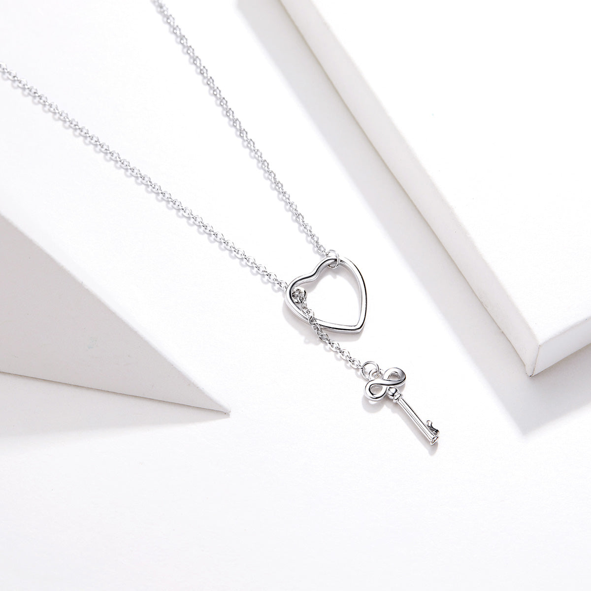Silver Locked in Love Necklace Secondary image