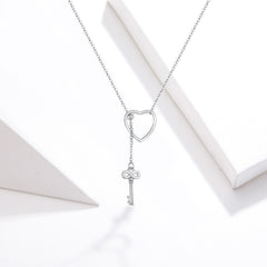 Sylvory 925 Sterling Silver Locked in Love Necklace