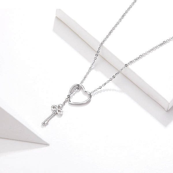 Sylvory 925 Sterling Silver Locked in Love Necklace