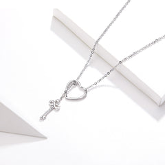 Sylvory 925 Sterling Silver Locked in Love Necklace