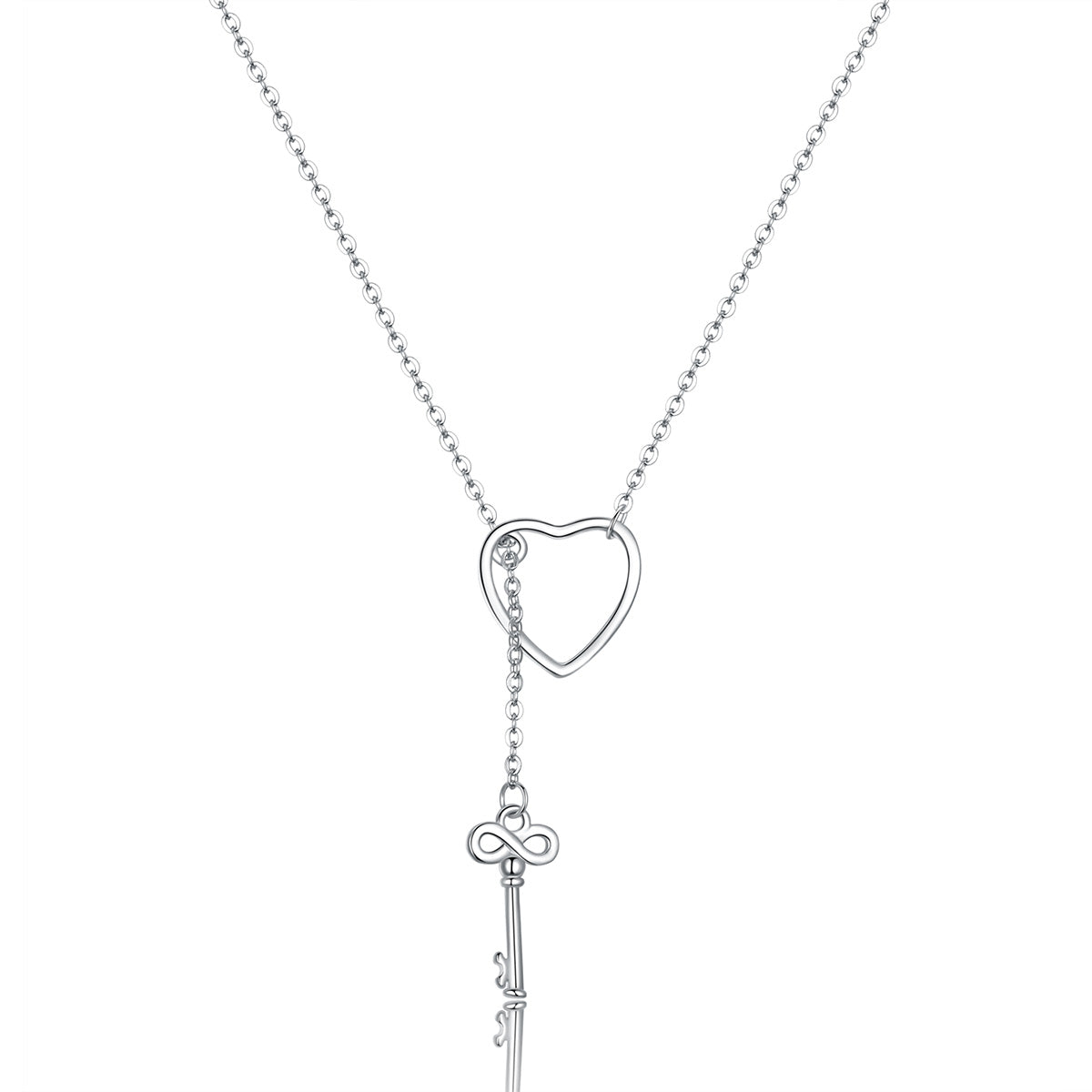Sylvory 925 Sterling Silver Locked in Love Necklace
