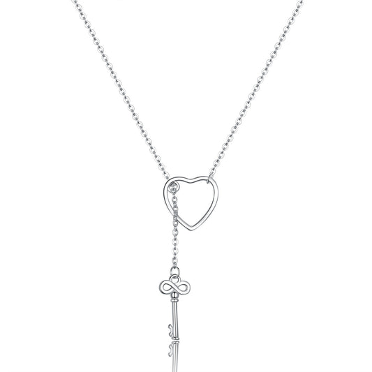 Sylvory 925 Sterling Silver Locked in Love Necklace