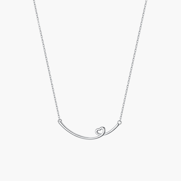 Silver Blissful Love Necklace in 925 Sterling Silver by Sylvory