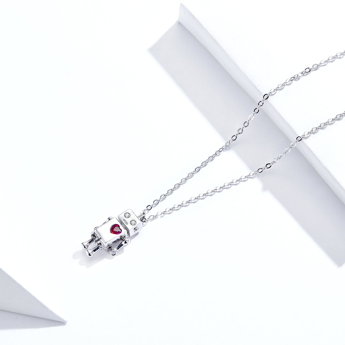 Sylvory 925 Sterling Silver Heartbot Necklace