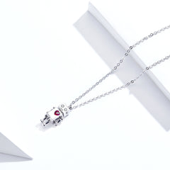 Sylvory 925 Sterling Silver Heartbot Necklace