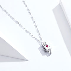 Sylvory 925 Sterling Silver Heartbot Necklace