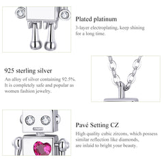 Sylvory 925 Sterling Silver Heartbot Necklace