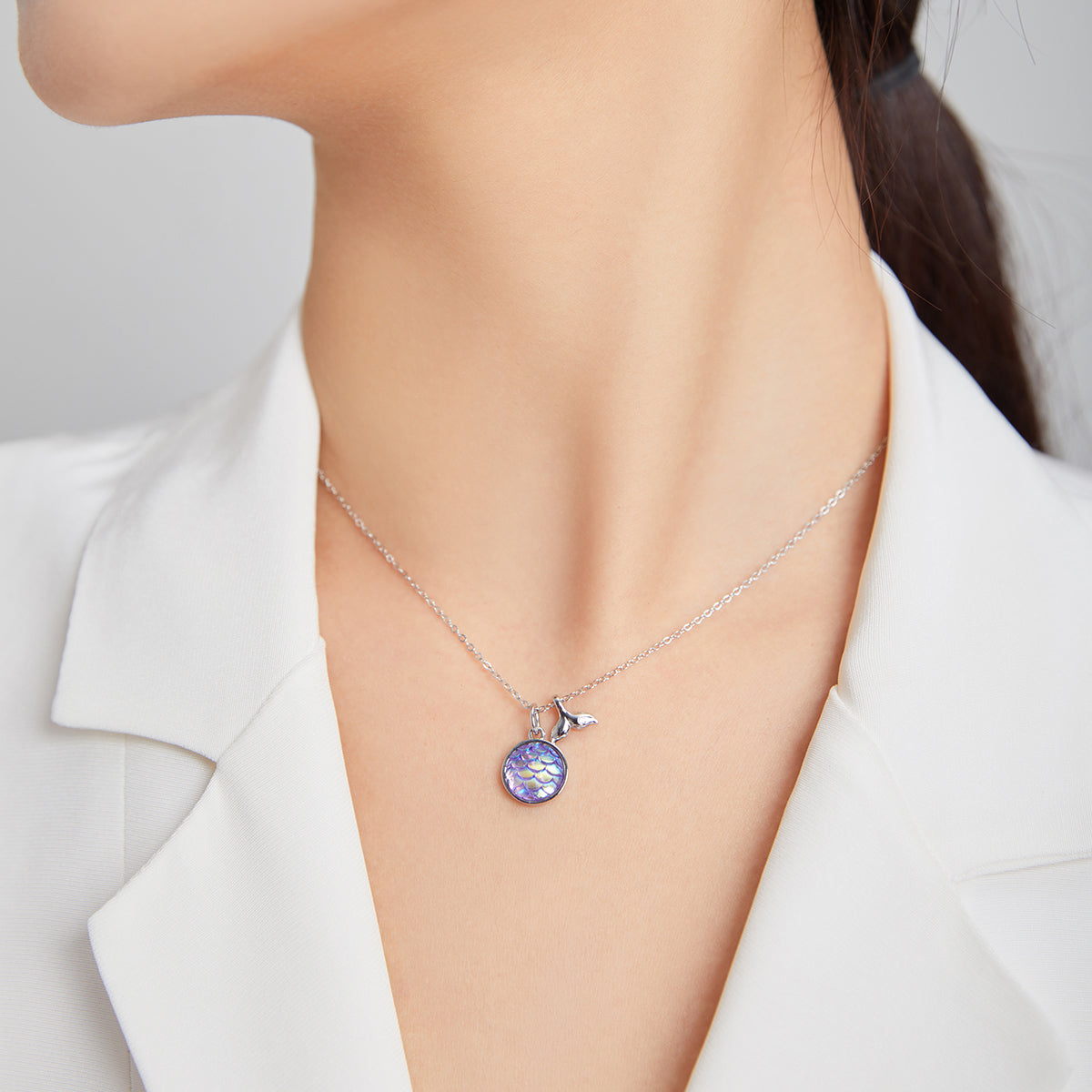 Sylvory 925 Sterling Silver Mystic Scales Necklace